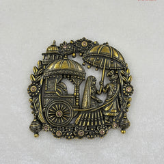 Shahi Barat Antique Gold Heritage Brooch & Button Set