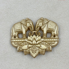 Heritage Filigree Elephant Gold Button & Brooch Set