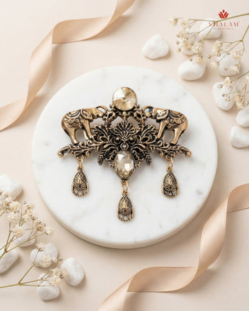 Imperial Elephant Heritage Gold Brooch