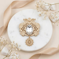 Imperial Peacock Heritage Gold Brooch
