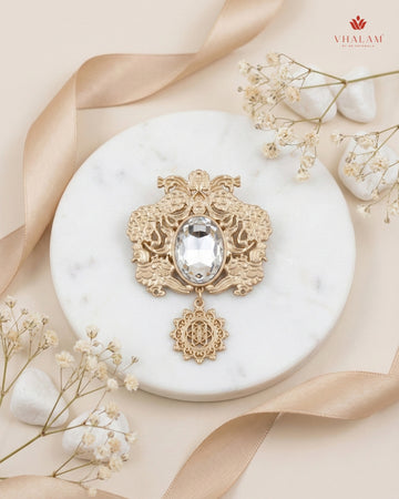 Imperial Peacock Heritage Gold Brooch