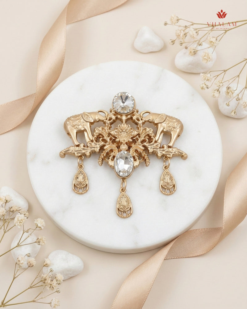 Imperial Heritage Elephant Matte Brooch