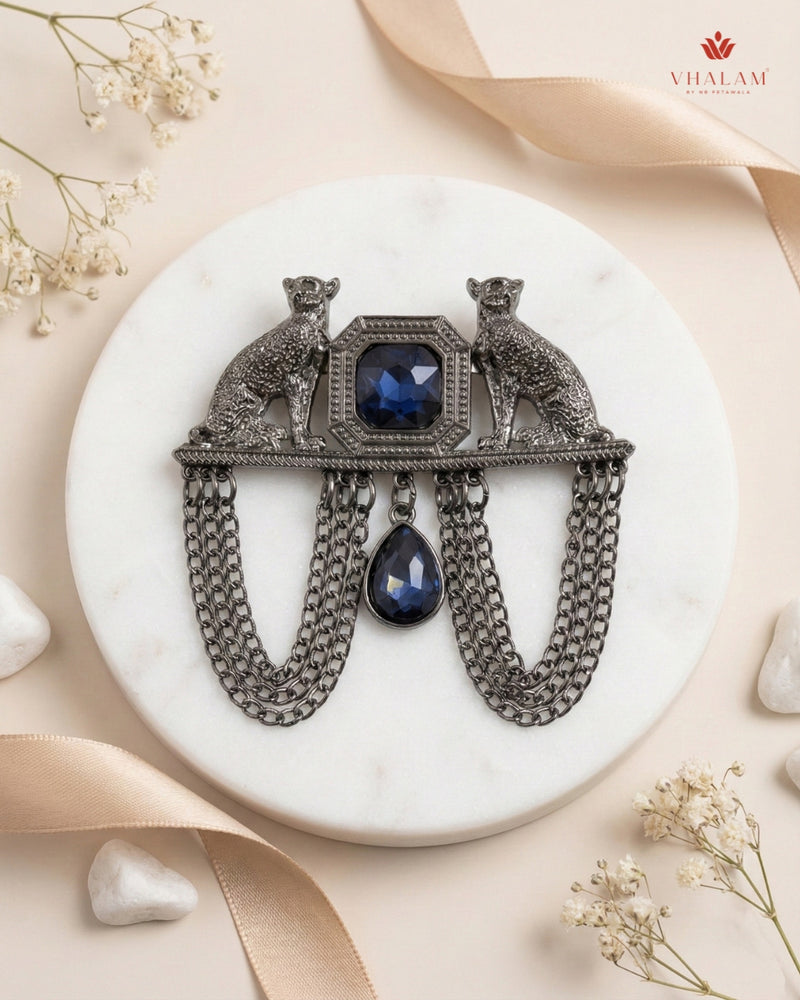 Imperial Panther Sapphire Brooch