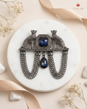 Imperial Panther Sapphire Brooch