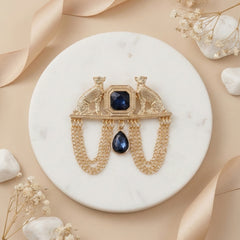 Imperial Panther Sapphire & Gold Brooch