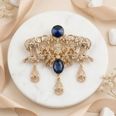 Imperial Elephant Sapphire Shield Brooch