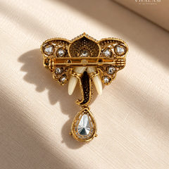 Airavat Crystal Stone Suit Brooch
