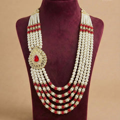Imperial Ruby Five-Layer Pearl Mala