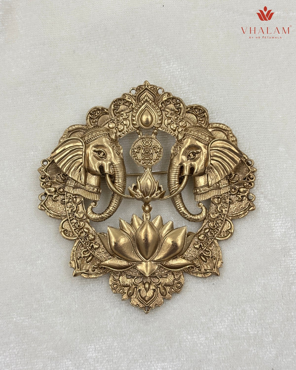 Shahi Gajraj Lotus Heritage Brooch & Button Set