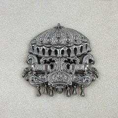 Heritage Horse Carriage Silver Button & Brooch Set