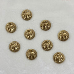 Shahi Gajraj Lotus Heritage Brooch & Button Set