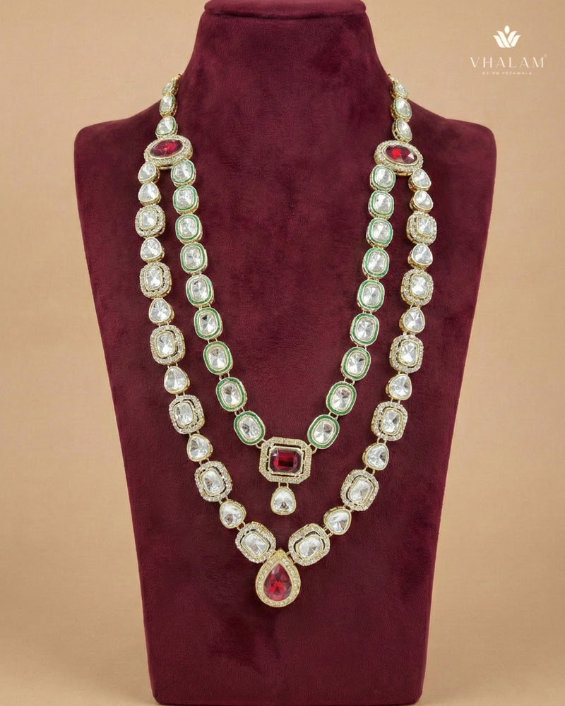 Imperial Ruby & Emerald Double-Layer Heritage Mala