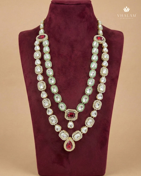 Imperial Ruby & Emerald Double-Layer Heritage Mala