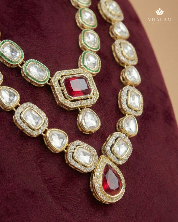 Imperial Ruby & Emerald Double-Layer Heritage Mala
