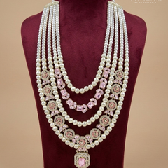 White Pink Pearl Necklace