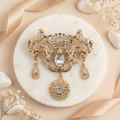 Shahi Ashwa Chand-Surya Heritage Brooch