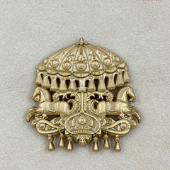 Heritage Horse Carriage Gold Button & Brooch Set