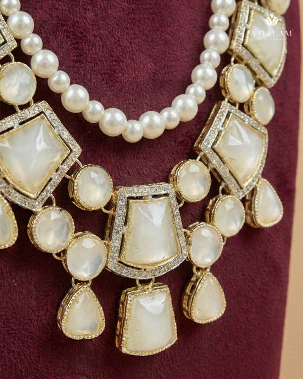 Moonstone Heritage Multi-Layer Pearl Mala