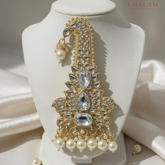 Royal Crystal Stone Wedding Turban Brooch