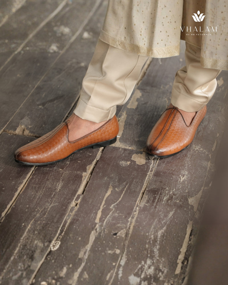 Tan Textured Loafer for Siders