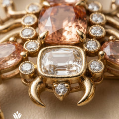 Vrishchik Royale Peach Brooch