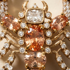 Vrishchik Royale Peach Brooch