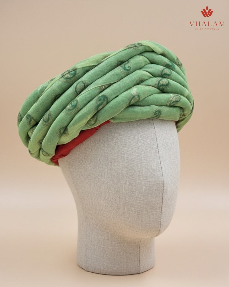 Regal Mint Green Rajasthani Pagdi