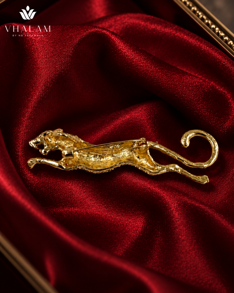 Rajsi Suvarna Chitah Veer Brooch