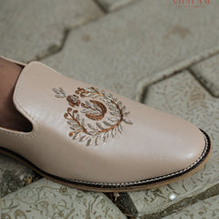 Rose Gold Handmade Loafer-Pattern Mojdi