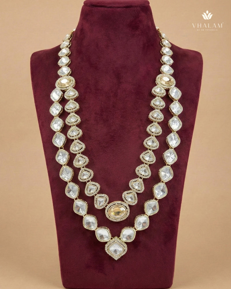 Amber Heritage Double-Layer Polished Gold Mala