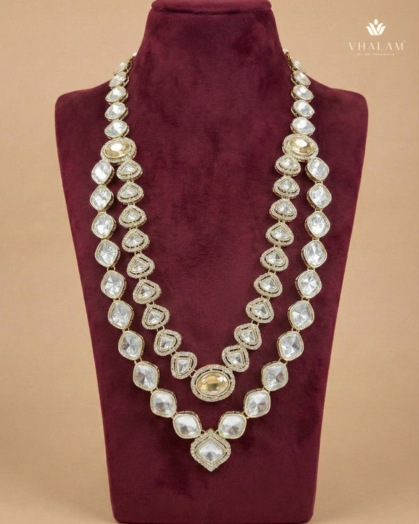 Amber Heritage Double-Layer Polished Gold Mala