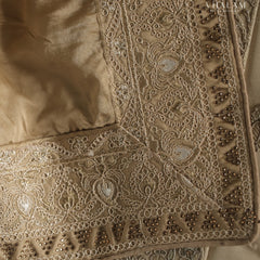 Regal Gold-Toned Shawl with Intricate Handwork