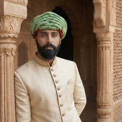 Regal Mint Green Rajasthani Pagdi