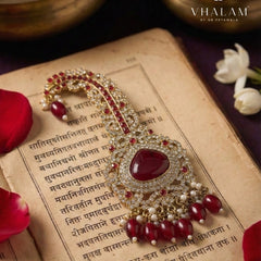 Ruby Red Emerald Sultan Kalgi Oxidize Gold