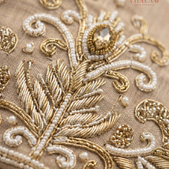 Vhalam Rajvansh Hand-Tied Safa – Champagne Gold