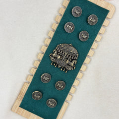 Imperial Royal Carriage Antique Button & Brooch Set