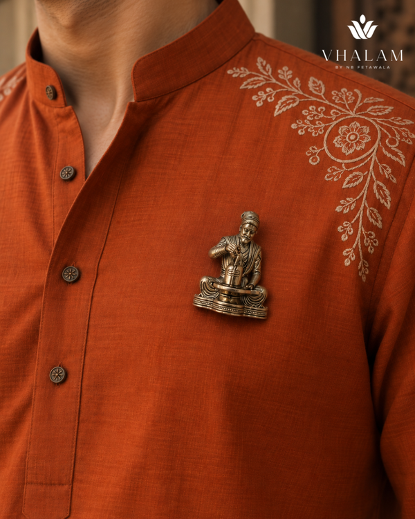 Chhatrapati Shivaji Maharaj Mahadev Darshan Brooch