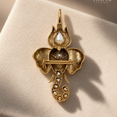 Gajmukhi Green Stones Suit Brooch