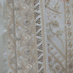 Ivory Groom Shawl with Fine Zari and Sequin Embroidery