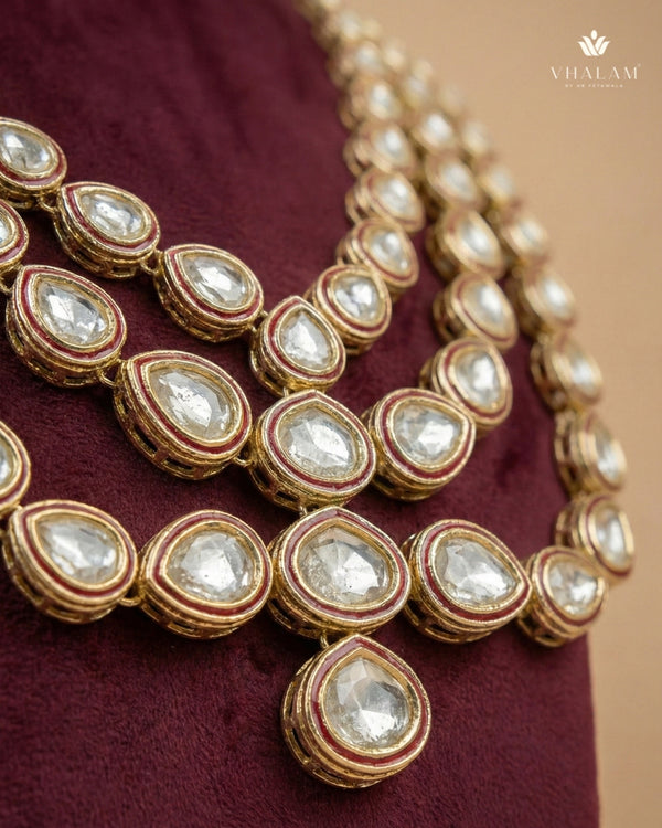 Heritage Crystal Triple-Layer Polished Red Mala