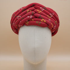 Classic Maroon Bandhani Print Rajasthani Pagdi