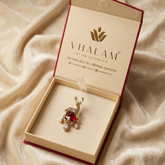 Mriga Ruby Crest Brooch