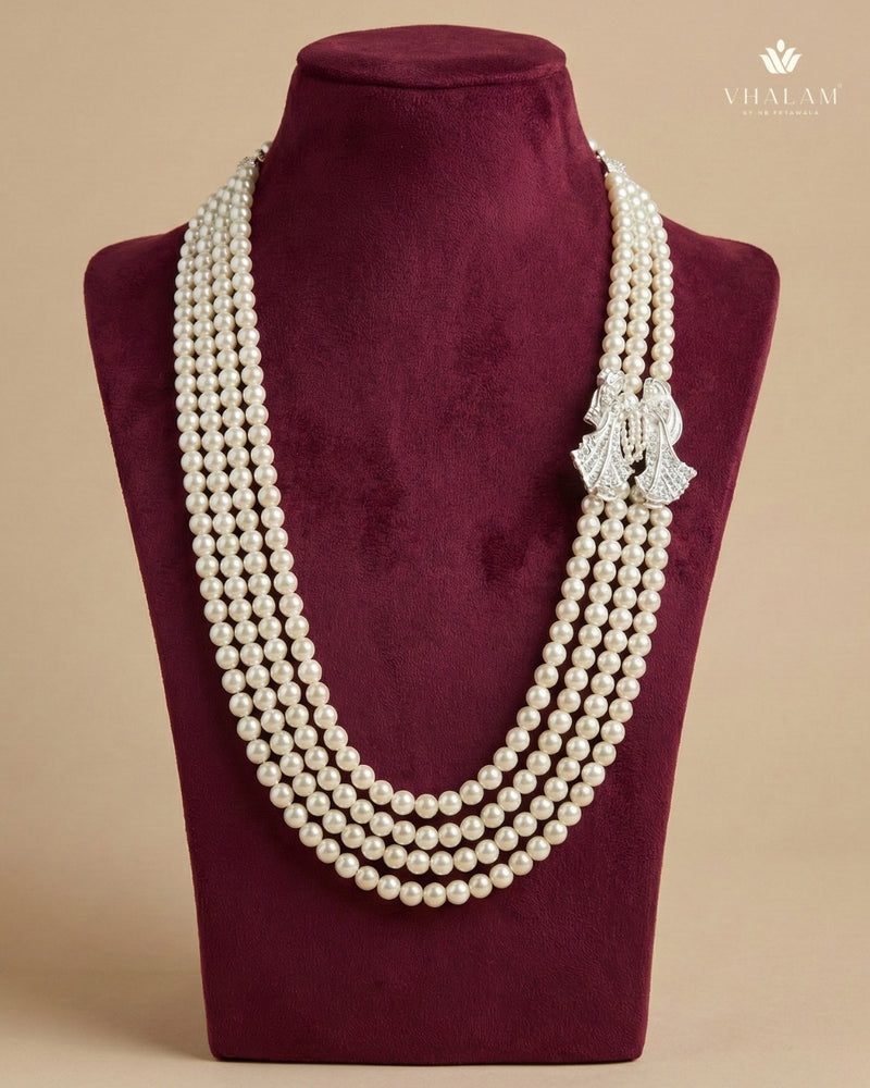 Dulha Silver Vivaah Motif Pearl Mala