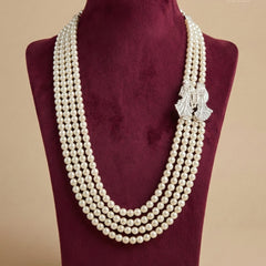 Dulha Silver Vivaah Motif Pearl Mala