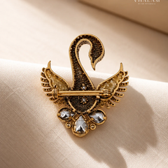 Hansa Crystal Stone Suit Brooch