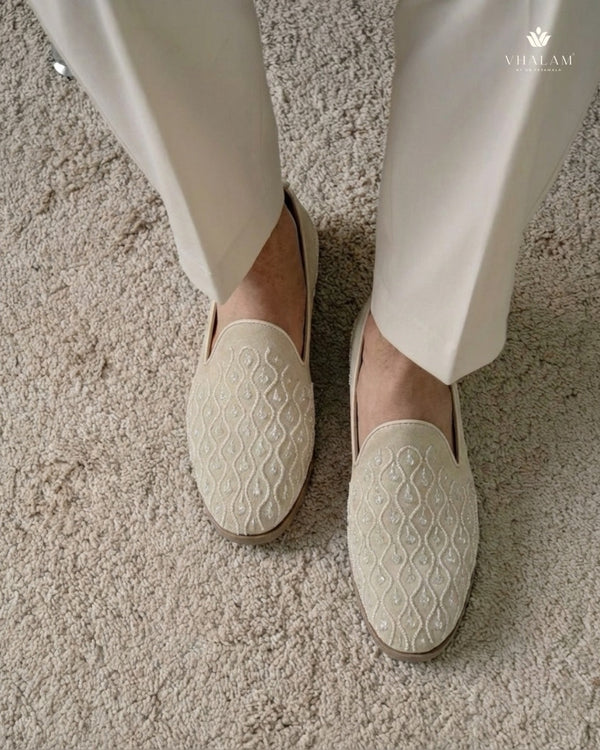 Sandpiper Hand-Embroidered Teardrop Motif Loafers