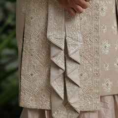 Classic Golden-Beige Dupatta with Resham Embroidery