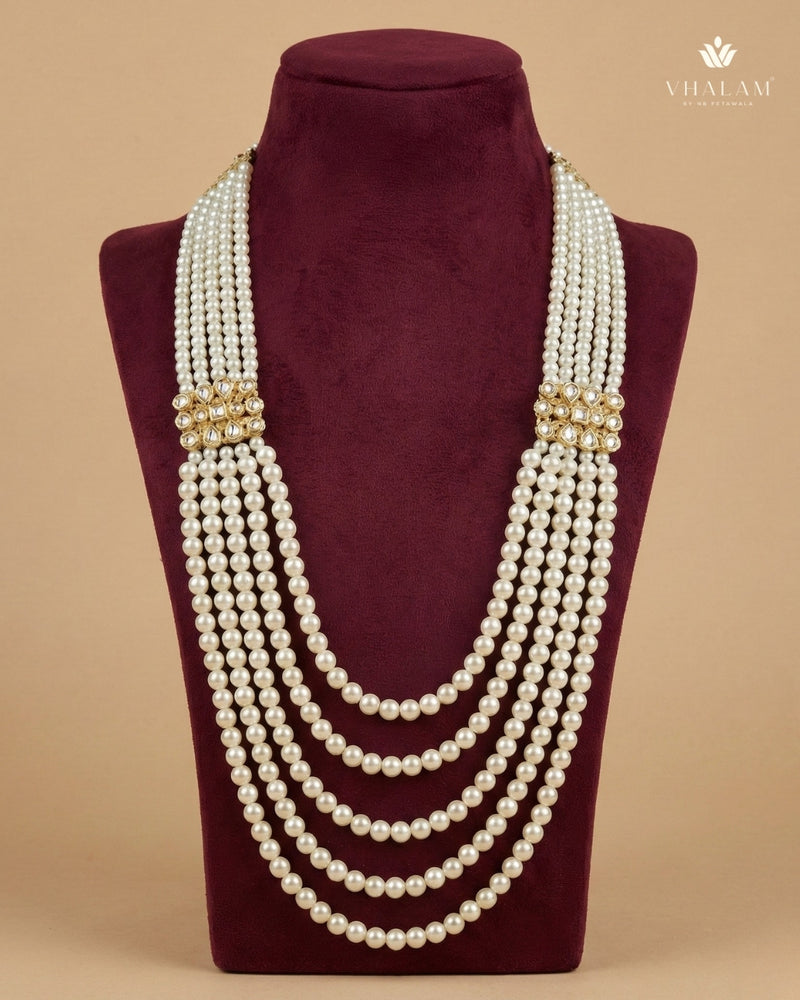 Dulha Ivory Pearl & Kundan Pendant Mala