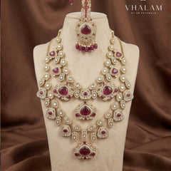Grand Maharaja Ruby Red Kundan Mala