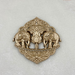 Shahi Gajraj Gold Heritage Brooch & Button Set